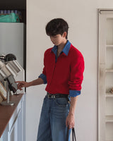 Carnel Mild Collar Knit Cardigan