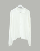 Cass see-through knit zip-up
