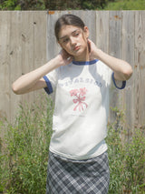 リリーリボンリンガーTシャツ (2C) アイボリー