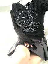 ハートロックカットアウトTシャツ