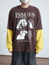 イシューズレイヤードオーバーロングスリーブTシャツ3C