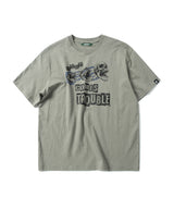 TROUBLE SKULL T-SHIRT - KHAKI
