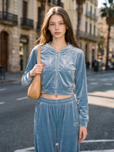 HORIZON RING VELVET PANTS [SKY BLUE]