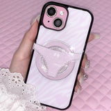 Hime zebra phone case - black glass  - standard (non-magsafe)