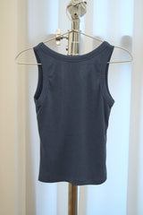 Basic Ribbed Sleeveless (Navy)