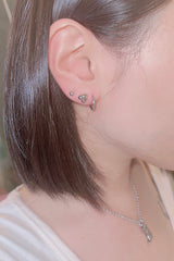 Simple heart earring set (3pcs set)