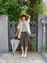 Maruo Chiffon Ruffle Strap Midi Skirt