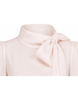 [PRE-FALL] Lune High Neck Ribbon Tie High Neck Blouse Blush Pink