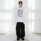 コンフューズドキャットTシャツ - ホワイト