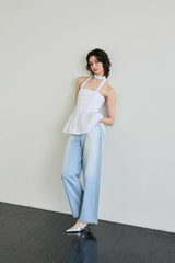AZURE WIDE DENIM PANTS / SKY BLUE