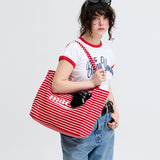 HOLIDAY STRIPE TERRY BAG
