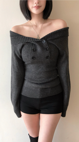 phillip two-button off-shoulder nt