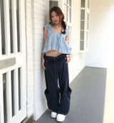 haiti tiered frill v lace bl