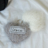 fluffy heart keyring (3colors)