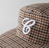 Multi Pattern Leather Strap Pillbox Ball Cap