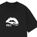ホーリー ヴィンテージ リップス オーバーフィット 半袖Tシャツ_BLACK
