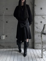 レイヤードチェックラップスカート (2color)