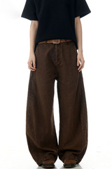 Washed Cargo Straight Trousers