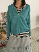 Half frill banding sweat long skirt (2c)