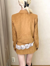 1387. Suede pocket button jk (2color)