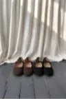 サテンプリーテッドメリージェーンフラッツ (BROWN, BLACK 2COLORS!)
