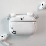 【MADE】 ホワイトドッグAirPodsケース