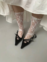 Flower lace loose socks