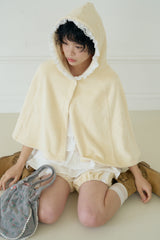 VANILLA TERRY HOOD CAPE (CREAM)