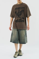 Conflict Washed Top (3color)