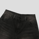 No.1538 A pocket wide black denim PT