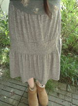 bold shirring skirt