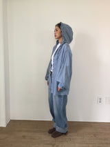 Cool Frill Hoodie Check Shirt (2color)