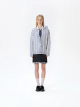 13DE MARZO Bear Yarn Weave Cardigan Blue