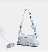 【即日発送】Star Print Ribbon Shirred Shoulder Bag - 2026 New Star Print Point Bag
