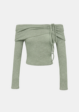 Serin Drape Off-Shoulder Top