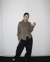Side button shirts [Taupe]