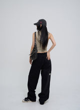 Rich Double Knee Patch Straight Denim