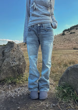 LOW SEMI BOOTS CUT DENIM
