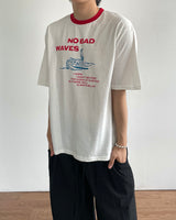 ウェーブプリントTシャツ