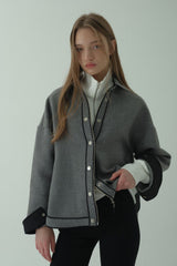WOOL BLENDING ZIP-UP JACKET_MELANGE GRAY
