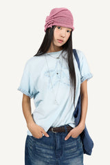 Check Star Applique T-shirt