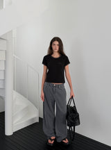 [ORIGINAL] Circle Row Leather Boston Bag