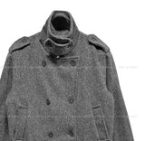 Faye Belted High Neck Double Jacket