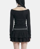 Yvette Halter Graphic Layered Top