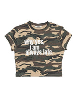 オールウェイズ レイト クロップ Tシャツ(CAMO)