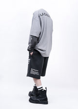 BBD 隠しスローガン ピグメント Tシャツ (グレー)