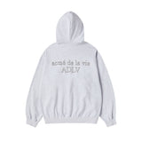 25FW ボーダーラインベーシックロゴフーディージップアップ メランジ