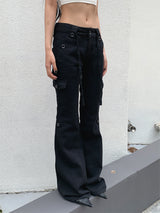 CARGO SLIM BOOTS CUT PANTS (2C)