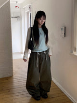 サミ チェック ボタン ラグラン ロールアップ ロングスリーブ Tシャツ