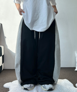 シルバー🩶🤍ツーライントラックバルーンワイドパンツ🖤🩶2カラー